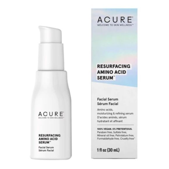 $12❤️🔥 ACURE Resurfacing Amino Acid Facial Serum 💧NEW Full Size Moisturizing - Picture 1 of 2